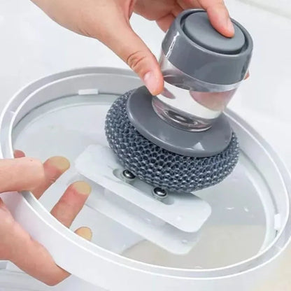 Dispensing Palm Brush Cleaning Scrubber