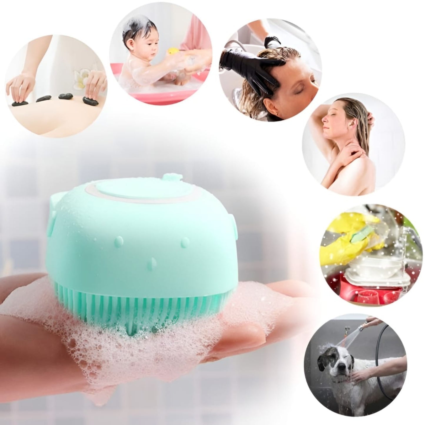 Silicone Bath Brush & Back Scrubber