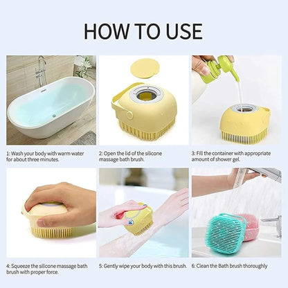 Silicone Bath Brush & Back Scrubber