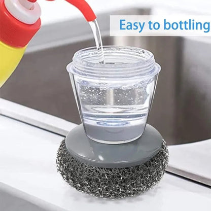 Dispensing Palm Brush Cleaning Scrubber