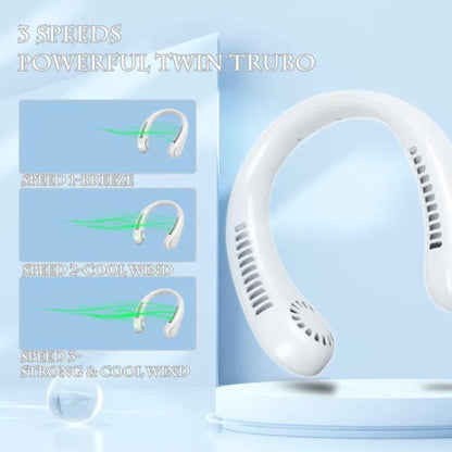 Rechargeable Neck Fan Hands free Cooling