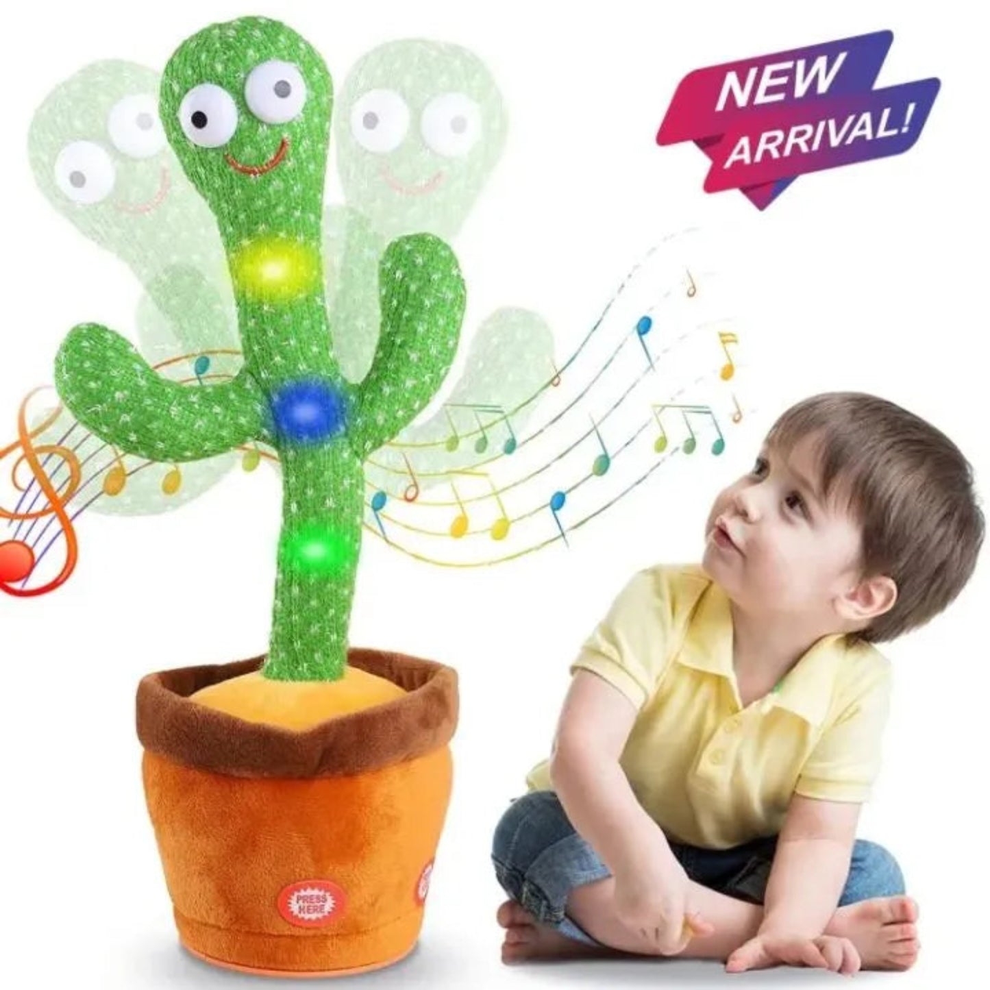 Rechargeable Dancing Cactus Toy for Kids