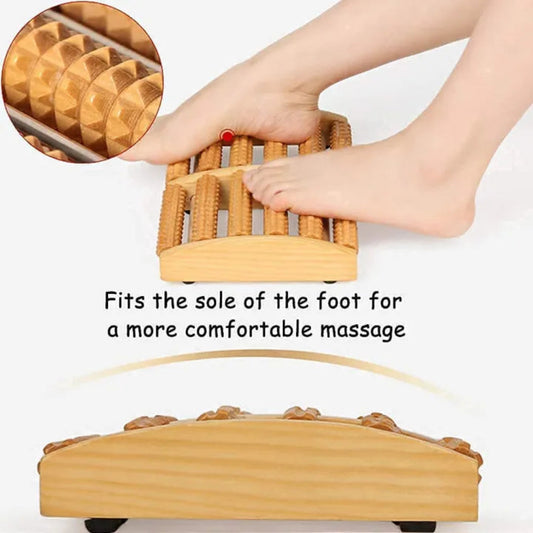 Traditional Wooden Roller Foot Massager