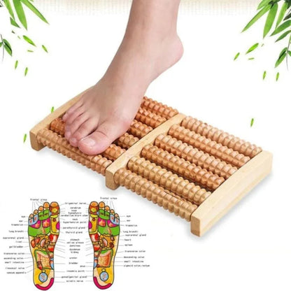 Traditional Wooden Roller Foot Massager