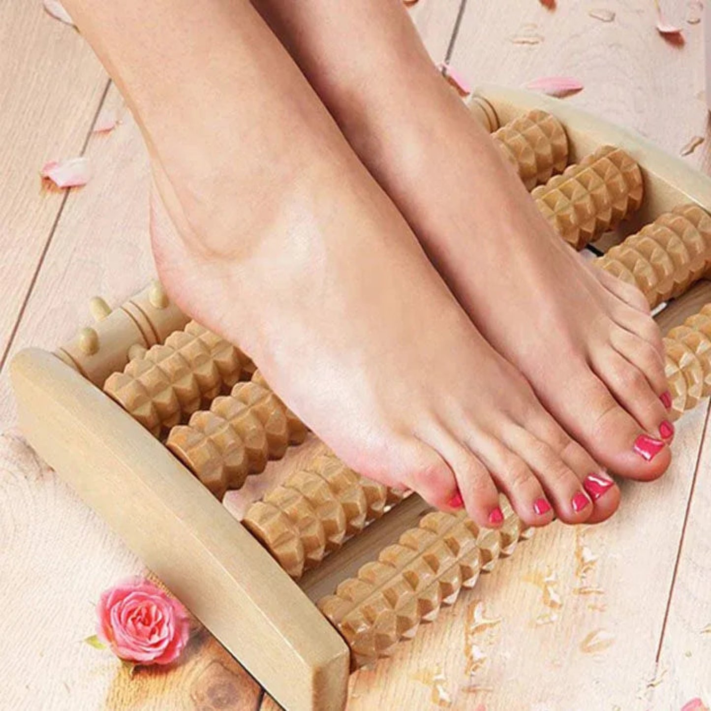 Traditional Wooden Roller Foot Massager